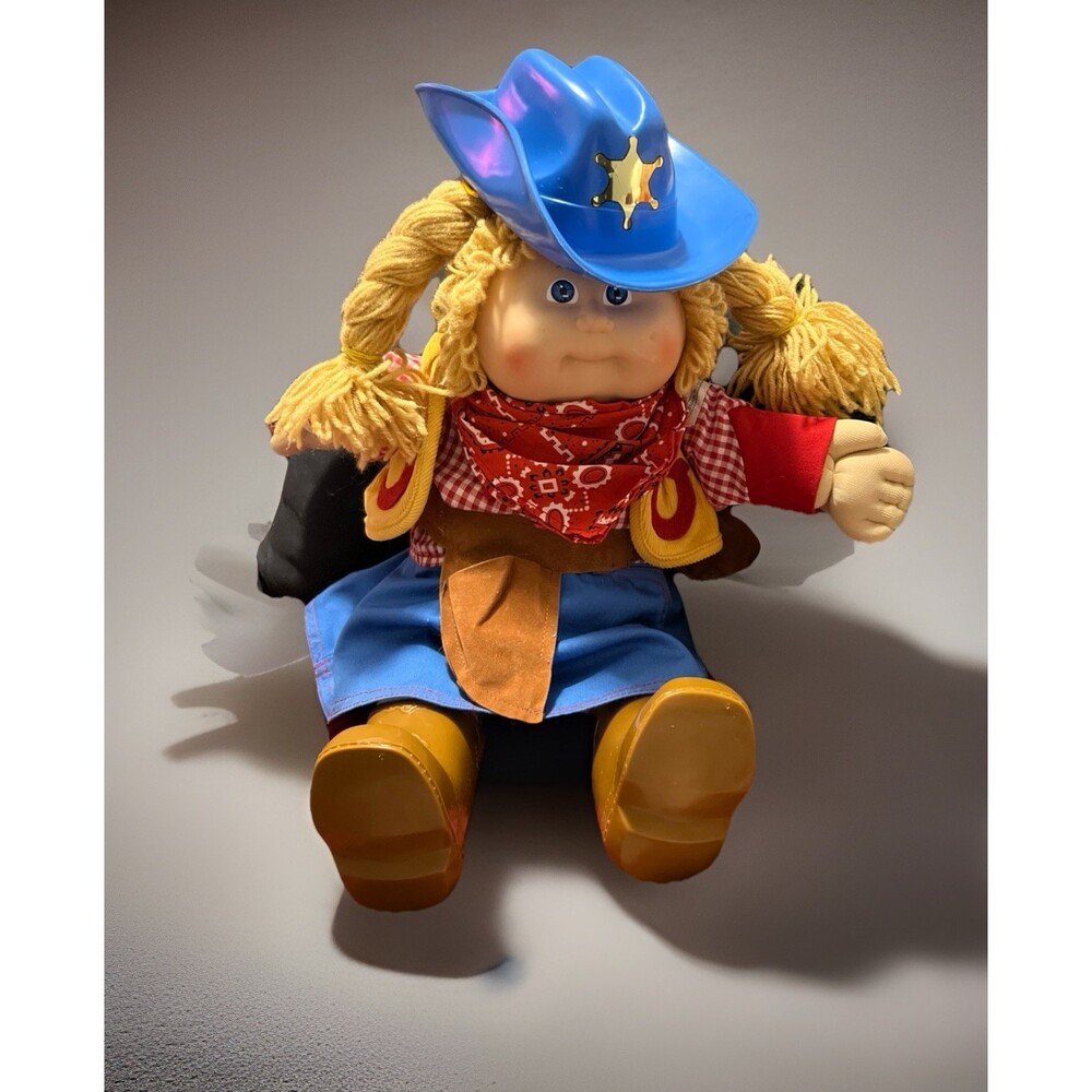 Cabbage Patch Cowgirl Blonde Blue Eyes Hat & Beautiful Outfit & Boots 1978-1982